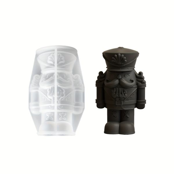 3D Silicone Mold for Nutcracker Soldier Plaster Candle