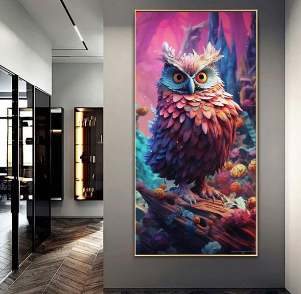 Canvas Wall Art - Fantasy Owl - 0814