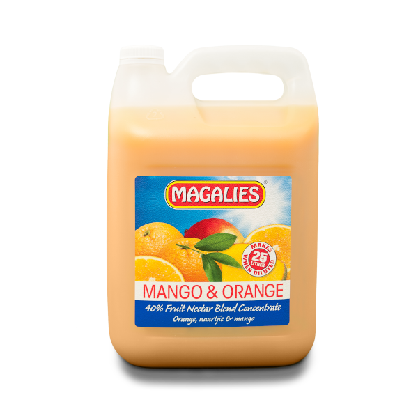 2 x 5Lt Magalies 40% Mango Orange Nectar concentrate