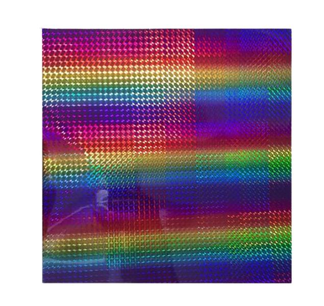 VIVID COLOURS Rainbow Sticker Vinyl Diamond Shaped Pattern +1 Transfer