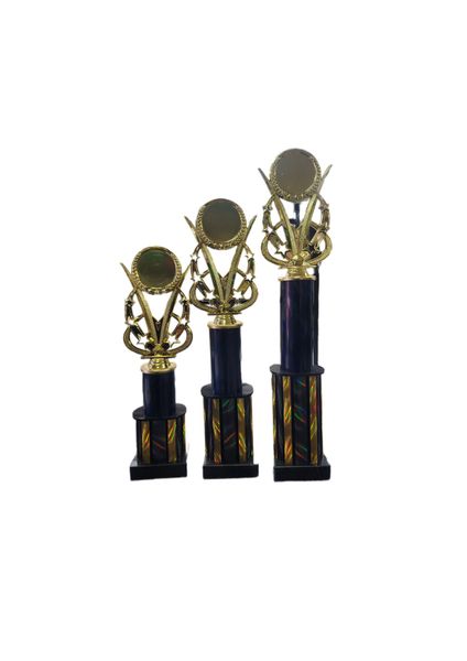 with Black Marble Base (Rect/H415) - Set of 3 Gold Trophies