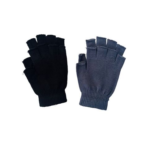Kids/Young Adult Stretchy Winter Fingerless Gloves (Set of 2) Black & Grey, Shop Today. Get it Tomorrow!