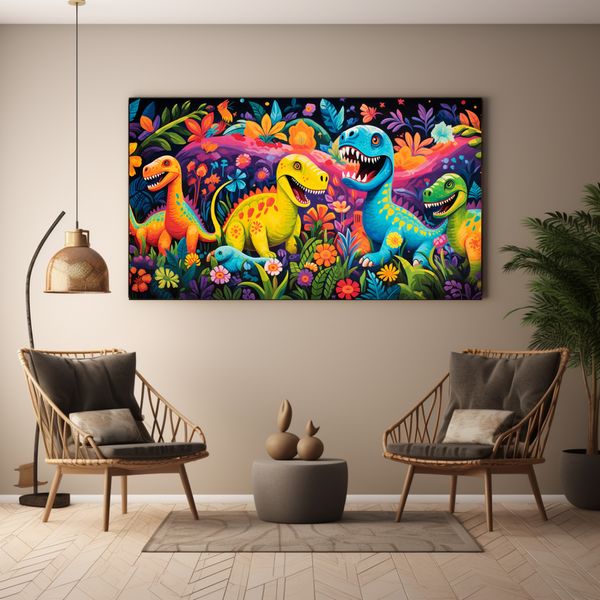 Canvas Wall Art - Dino Parade - BK0114