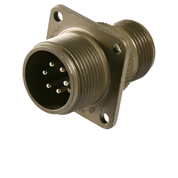 XY3100A-14S-6P: MIL-DTL-5015 Square Flange Receptacle, 6-Pole