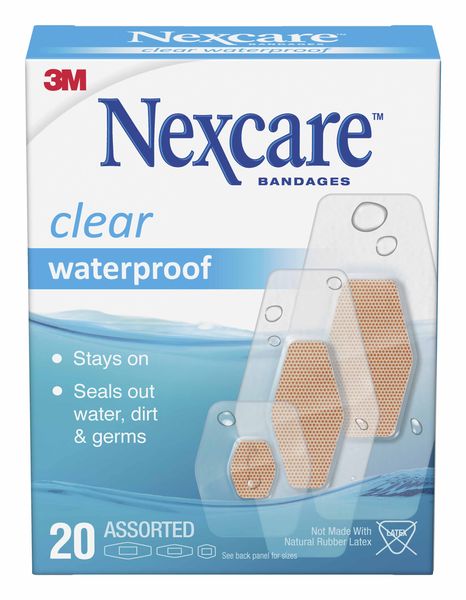 Nexcare Clear Waterproof Plasters - Assorted Sizes
