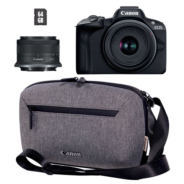 Canon EOS R50 Mirrorless Camera + RF-S 18-45mm Lens Travel Kit