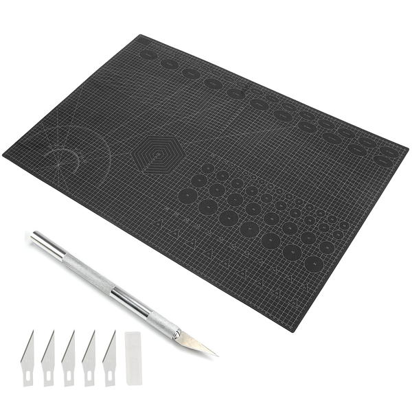 A1 H/Duty Self-Healing Double Side Non Slip Cutting Mat with Craft Knife