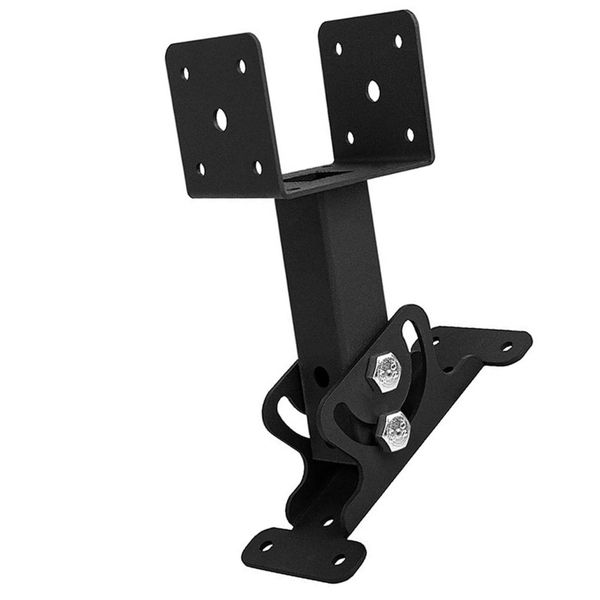 Pergola Roof Riser Beam Bracket Kit Carbon Steel Adjustable for 4x4 Wood