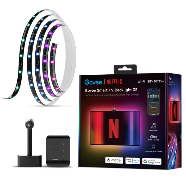 Govee TV Backlight 3S (55~65 inch) NETFLIX - Colour Sense Cam &amp; LED Strip