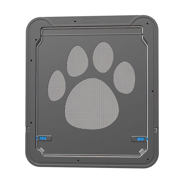 Lockable Magnetic Flap Pet Cat &amp; Dog Screen Door - Black