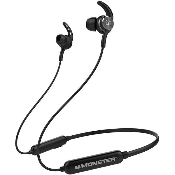 Monster iSport Spirit Wireless Sports Neckband Headphones in-Ear Headset Bk