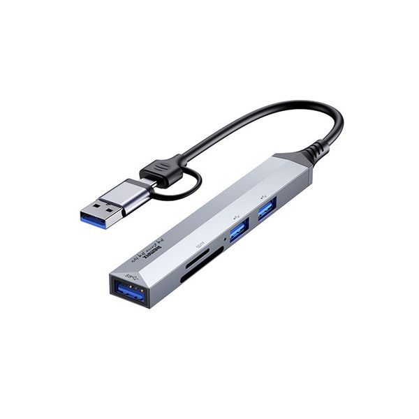 5 in 1 Hub Type C Type A to USB3.0 USB2.0 SD TF Card Multi Splitter Adapter