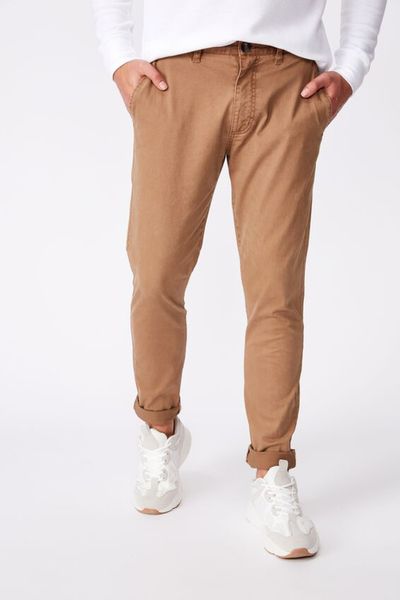 Men's Cotton On Skinny Stretch Chino - Washed Biscuit