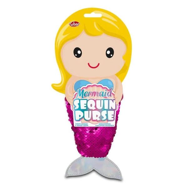 Reversible Mermaid Tail Sequins Purse With Zip