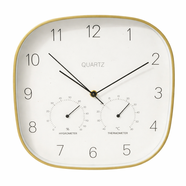 J P Urban Luxe Hygrometer Wall Clock