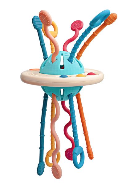 Pull String Baby Sensory Toy Funny Puller Montessori Travel Toy for Toddler