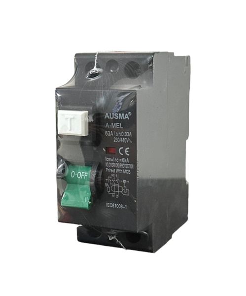 1 x Ausma Mini Rail Earth Leakage 2p 63A 30mA