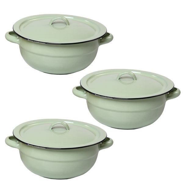 Bulk Pack x 3 Food Dish Enamel - 20cm