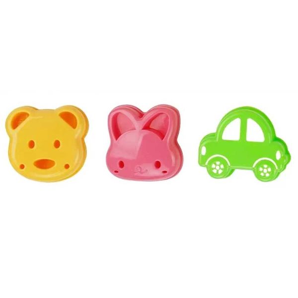 3pcs/set Sandwich Mould Bear Rabbit Car Shaped Bread Mold