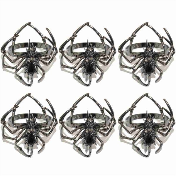 Halloween Napkin Ring Holder Set Of 6 Spider Napkin Ring Buckle