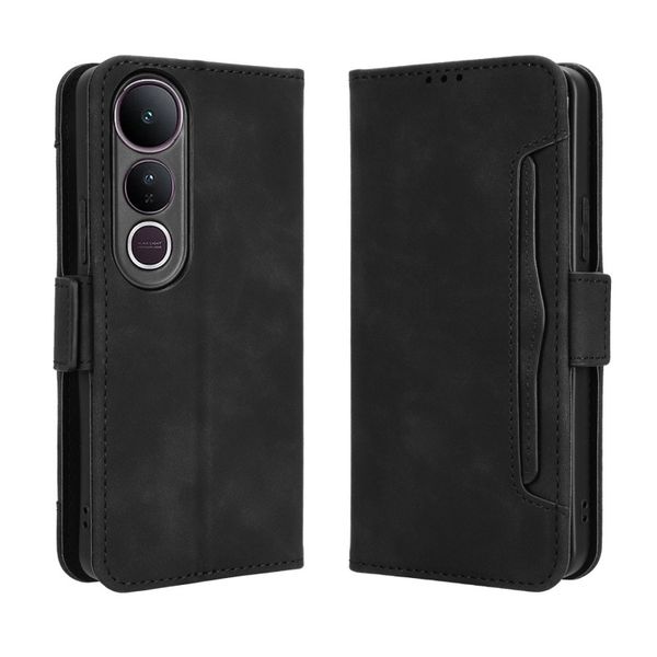Multi Card Groove Leather Cover Compatible With Vivo V60 Lite 4G/5G