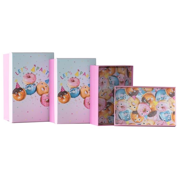 3 Nested Boxes Doughnut Party