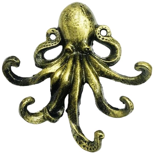 Craft Decor Multifunctional Wall Mounted Iron Octopus Key Holder - 15.5cm