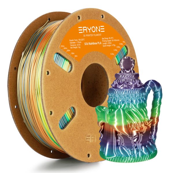 ERYONE Forest Rainbow Silk PLA Filament for 3D Printers 1,75mm 1kg Spool