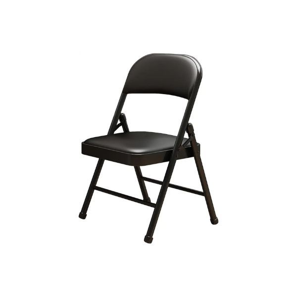 Foldable Padded Black Chair - Pack of 1