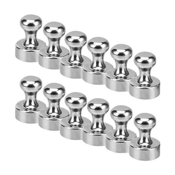 12PCS Circular Magnetic Nails, Teaching Whiteboard Magnetic Nails 12x16mm