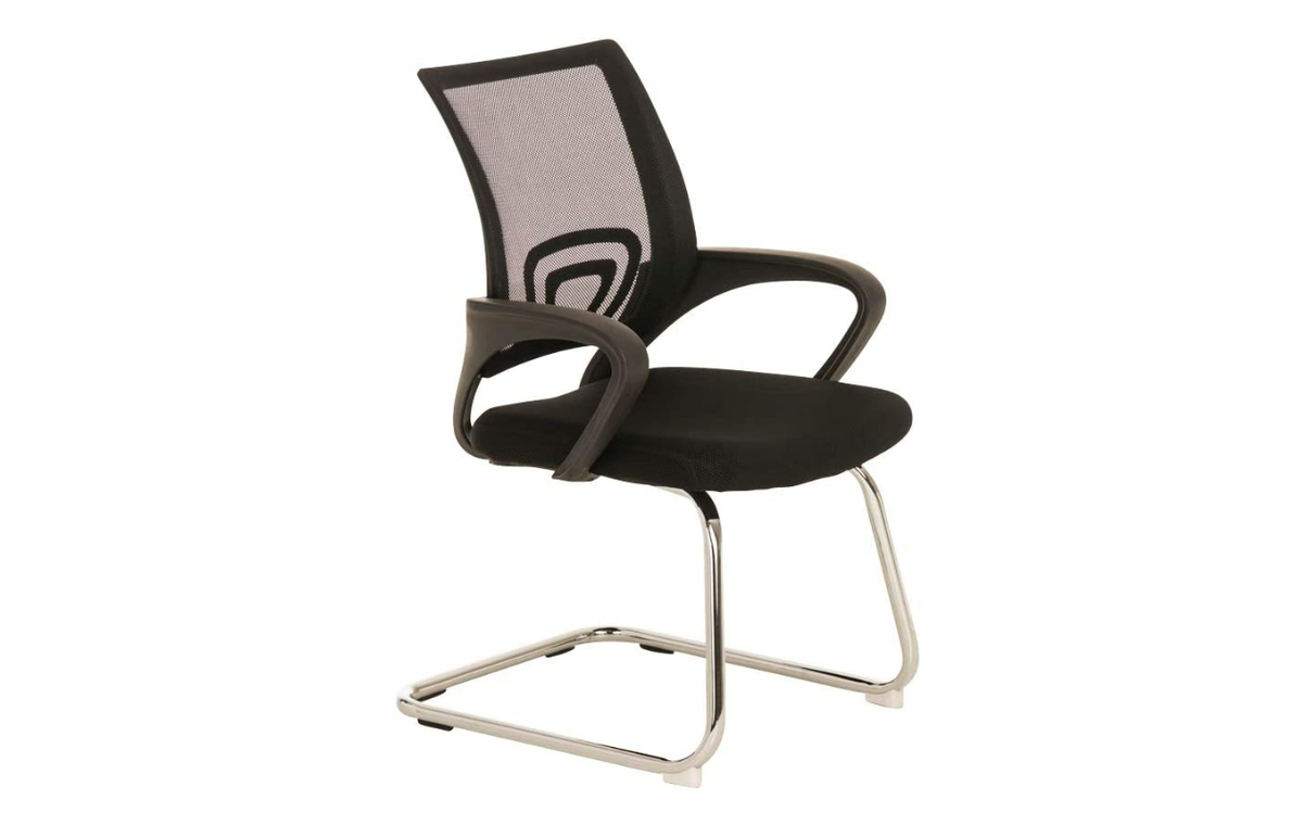 Cantilever Chair with Mesh Cover and Floor Protectors