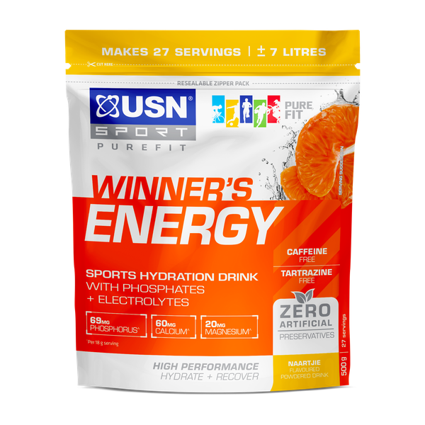 USN Winner's EnerG Bag Naartjie Energy Drink - 500g