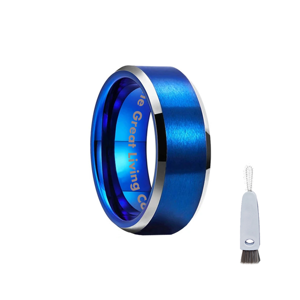 Men's Rings Stainless Steel, Single Tone Rings/Bands &amp; Ring Cleaning Brush