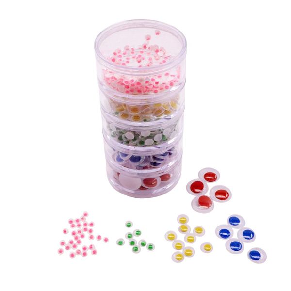 Anthony Peters - Stick on Eyes - 5 Colours &amp; Sizes for Crafts - 500pcs