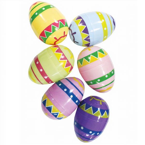 Plastic Fillable Large Easter Hunt Eggs (Pack of 24)