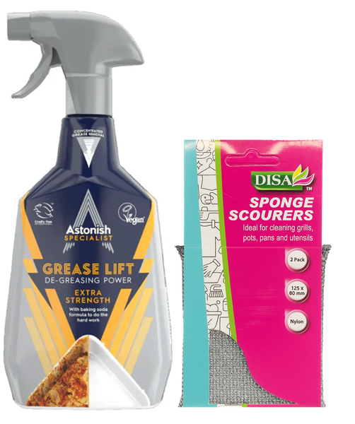 Grease Lifter (750ml) &amp; Kitchen Scourer (Set of 2) | Astonish