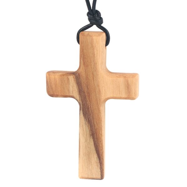 Olive Wood Cross Pendant-B image