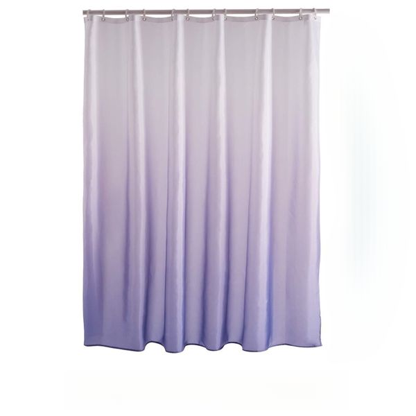 Gradient-Color Waterproof Bathroom Curtain in Purple 180 x180cm