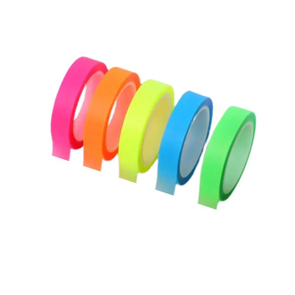5 x Colourful Highlighter Tape Rolls - Brighten Your Notes with Style