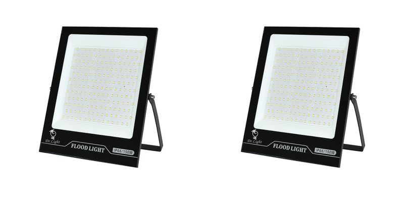 Set of 2 Dr Light 150W Mini SMD Slim LED Flood Lights for Outdoor