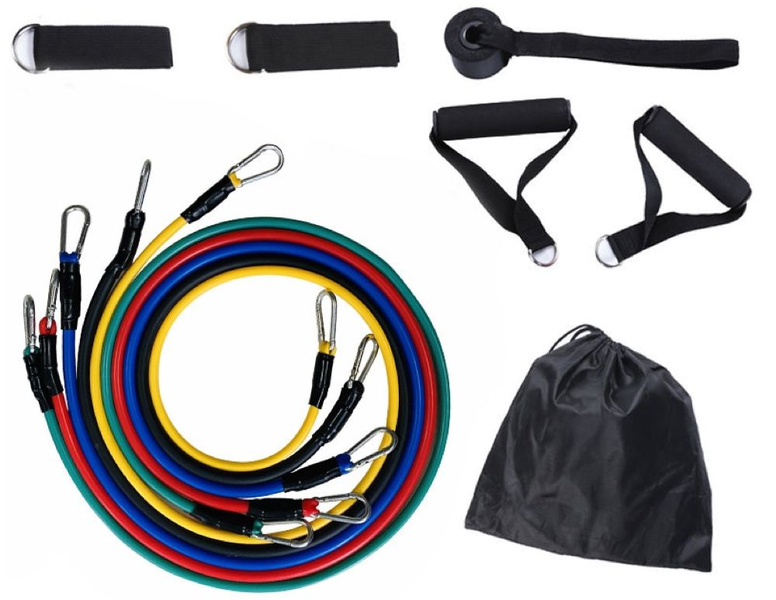 5 Colour Power Resistance Bands - Set of 11