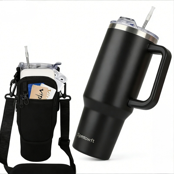 High-Capacity Insulated Tumbler with Carry Bag