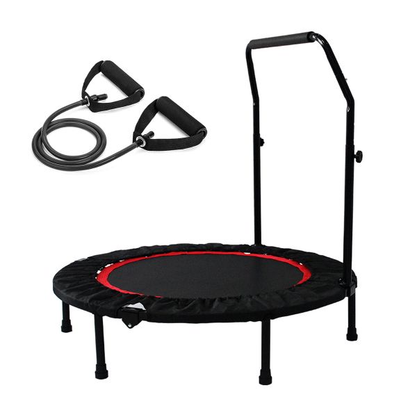 Fitness Trampoline with Adjustable Handlebar - Foldable