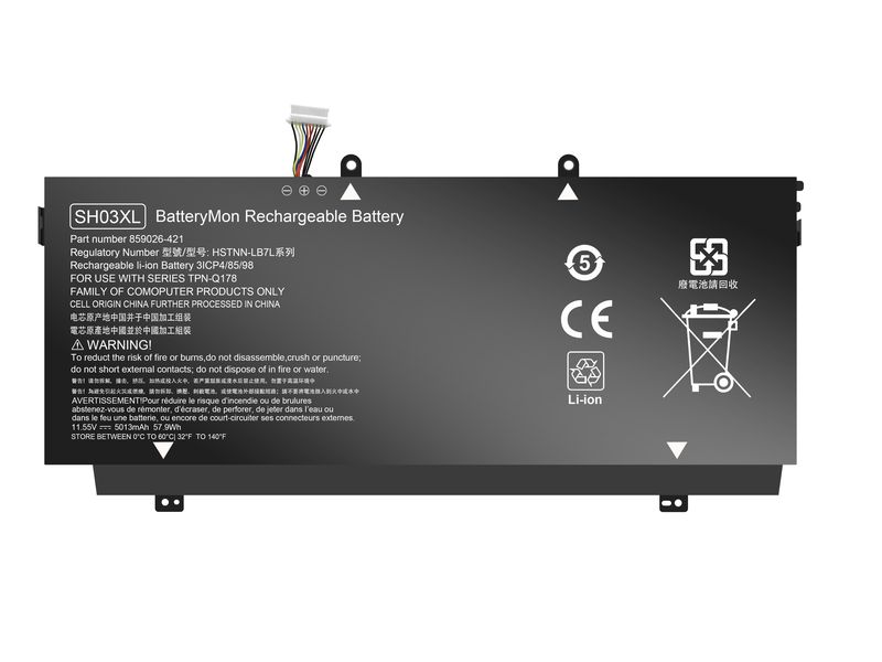 Replacement Battery For HP SH03XL Spectre x360 13-w0XX 11.55V 57.9Wh