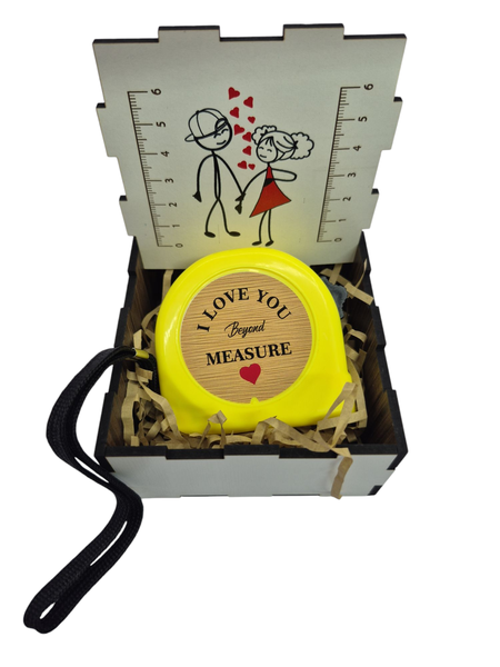 I Love You- Tape measure Gift in Gift Box