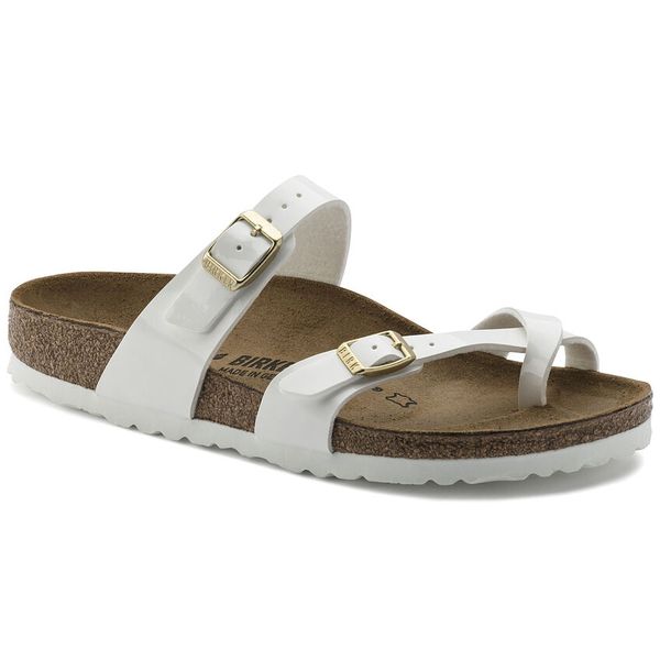 Birkenstock Arizona White Birko-Flor Patent