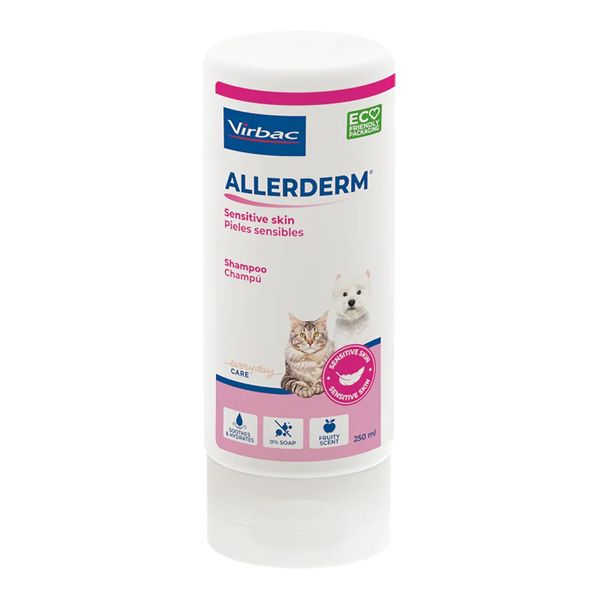Virbac Allerderm Shampoo for Sensitive Skin for Cats &amp; Dogs 250ml