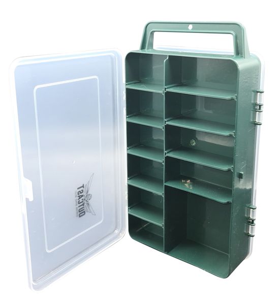 Outcast Green Double Sided Fishing Tackle Box