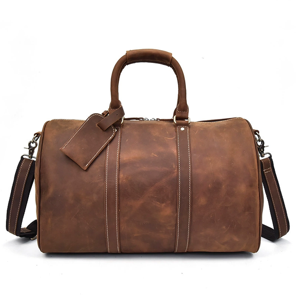Leather Duffel Bag - Leather Duffel Bags For Men - Overnight Travel Bag