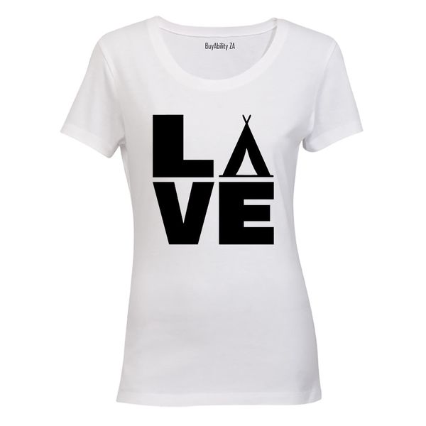 Love Camping - Ladies - T-Shirt - White